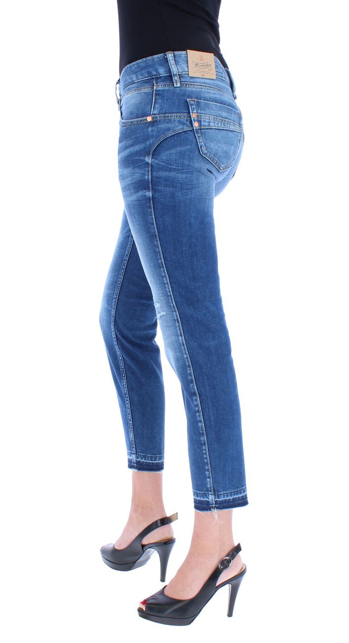 HERRLICHER TOUCH CROPPED CASHMERE TOUCH Damen Jeans 5-Pocket mit offenem Saum - Herrlicher - SAGATOO - 4053192790323
