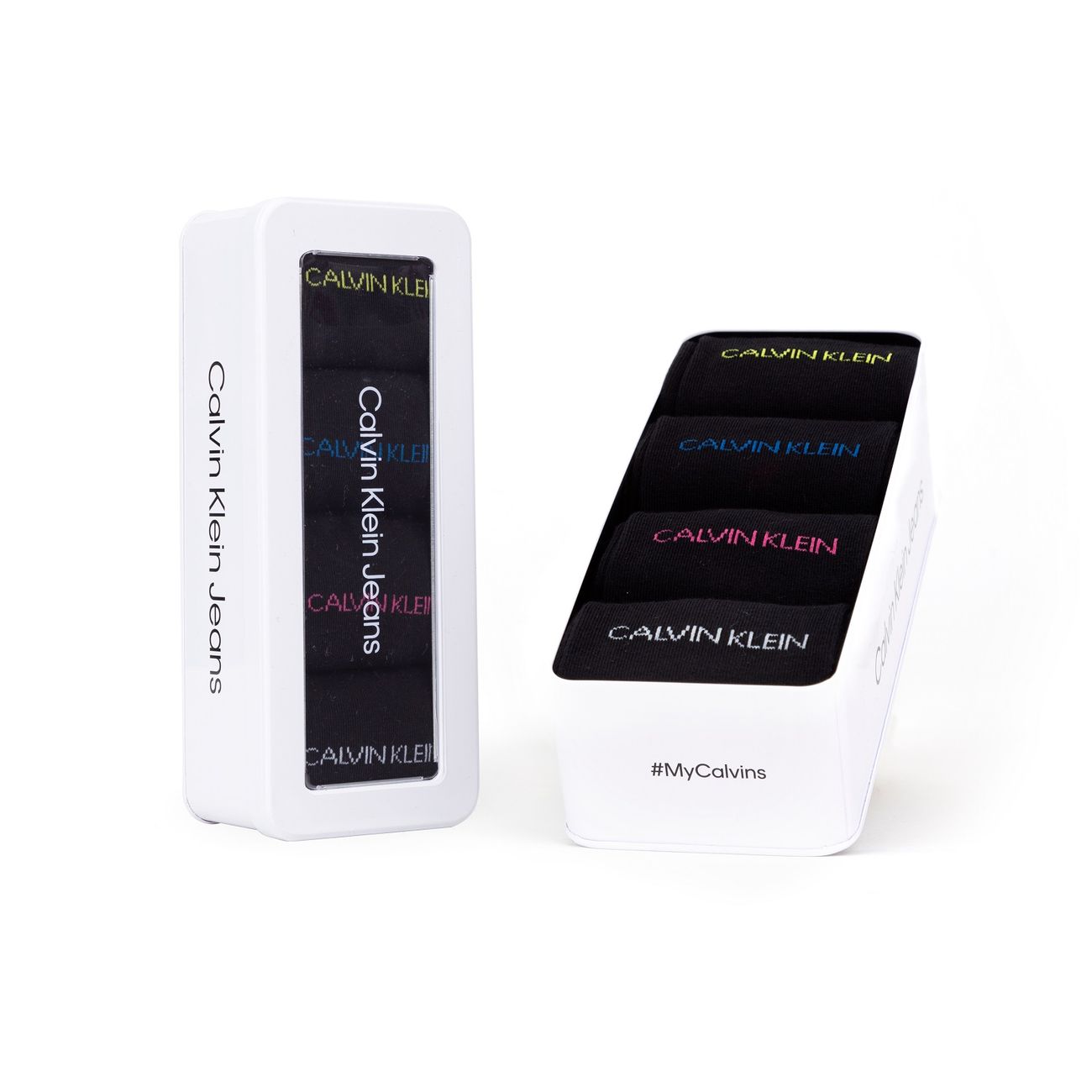 CALVIN KLEIN CK MEN CREW 4PACK SOCKS GIFTBOX Herren Socken Geschenkset