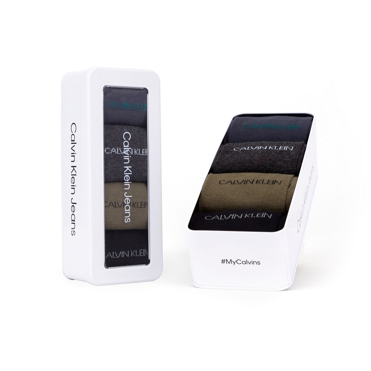 CALVIN KLEIN CK MEN CREW 4PACK SOCKS GIFTBOX Herren Socken Geschenkset