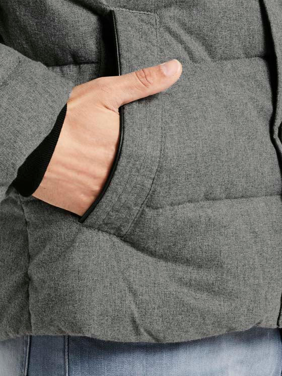 Tom Tailor Herren PUFFER JACKET Winterjacke mit Kapuze