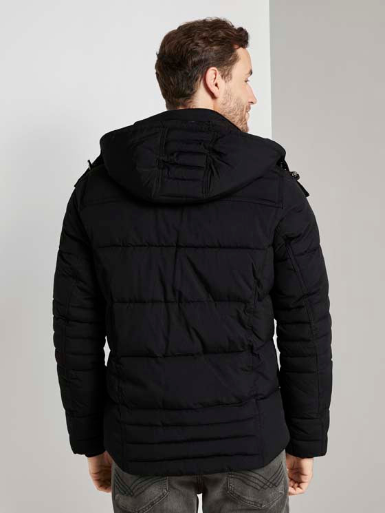 Tom Tailor Herren PUFFER JACKET Winterjacke mit Kapuze