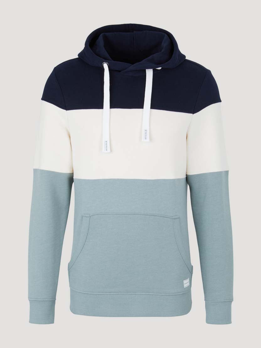 TOM TAILOR CUTLINE HOODIE WITH COLORBLOCK Herren Hoodie
