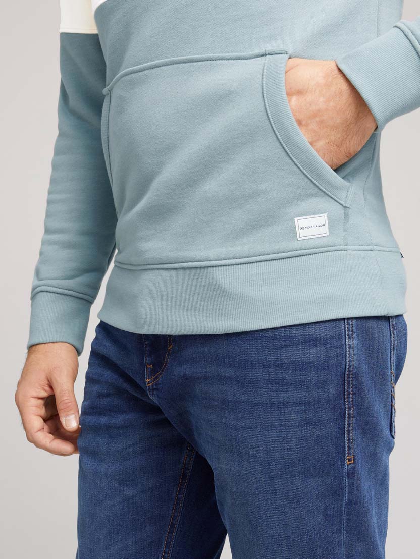 TOM TAILOR CUTLINE HOODIE WITH COLORBLOCK Herren Hoodie