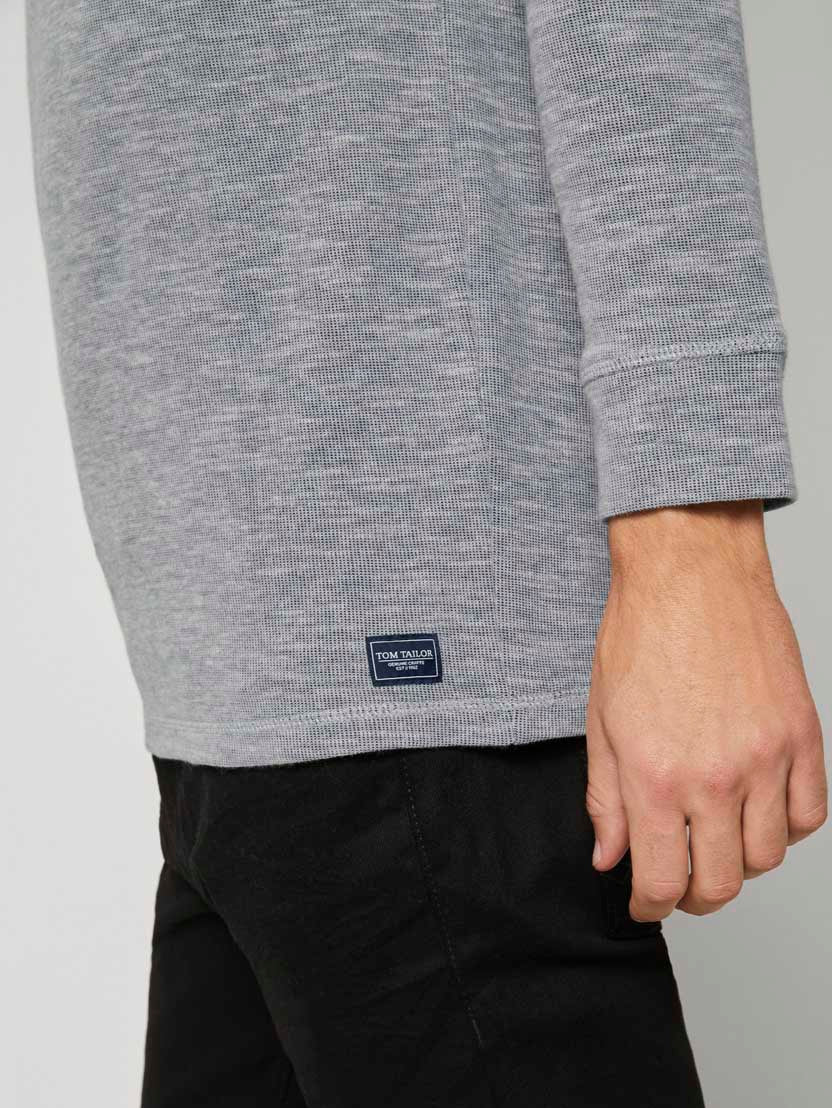 TOM TAILOR DOUBLE FACE LONGSLEEVE Herren Meliertes Langarmshirt