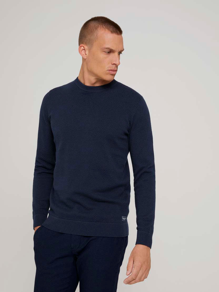 TOM TAILOR BASIC STRUCTURE SWEATER Herren Sweatshirt