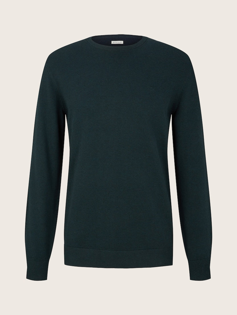 TOM TAILOR BASIC CREW NECK SWEATER Herren Strickpullover