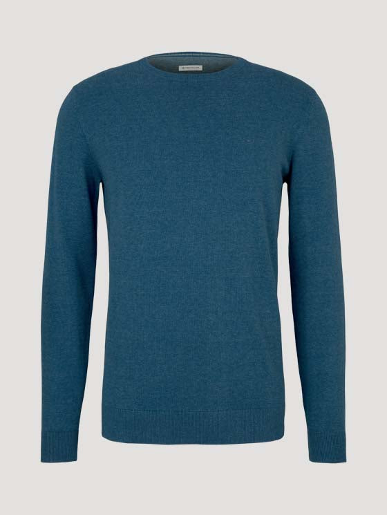 TOM TAILOR BASIC CREW NECK SWEATER Herren Strickpullover