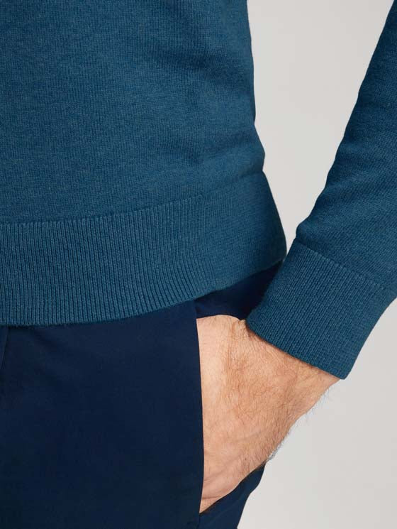 TOM TAILOR BASIC CREW NECK SWEATER Herren Strickpullover