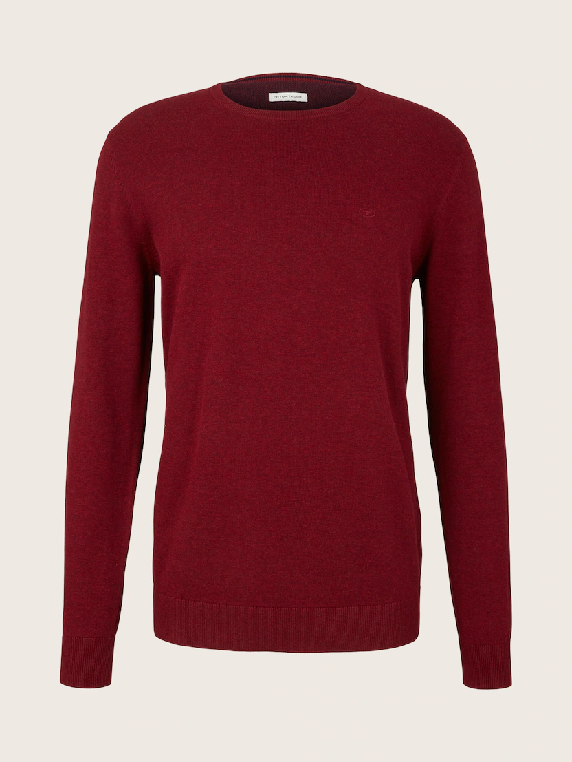 TOM TAILOR BASIC CREW NECK SWEATER Herren Strickpullover
