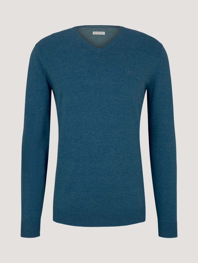 TOM TAILOR BASIC V-NECK SWEATER Herren Strickpullover