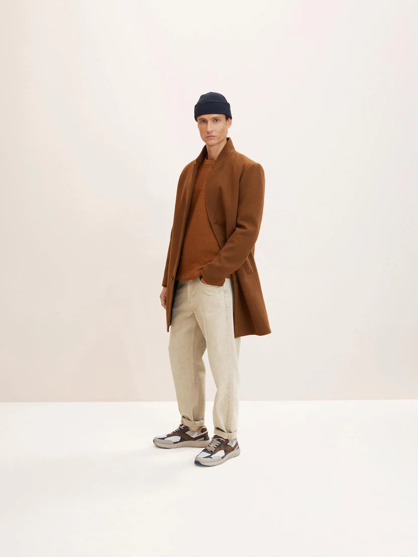 TOM TAILOR BASIC STRUCTURED KNIT PULLOVER Herren Strickpullover