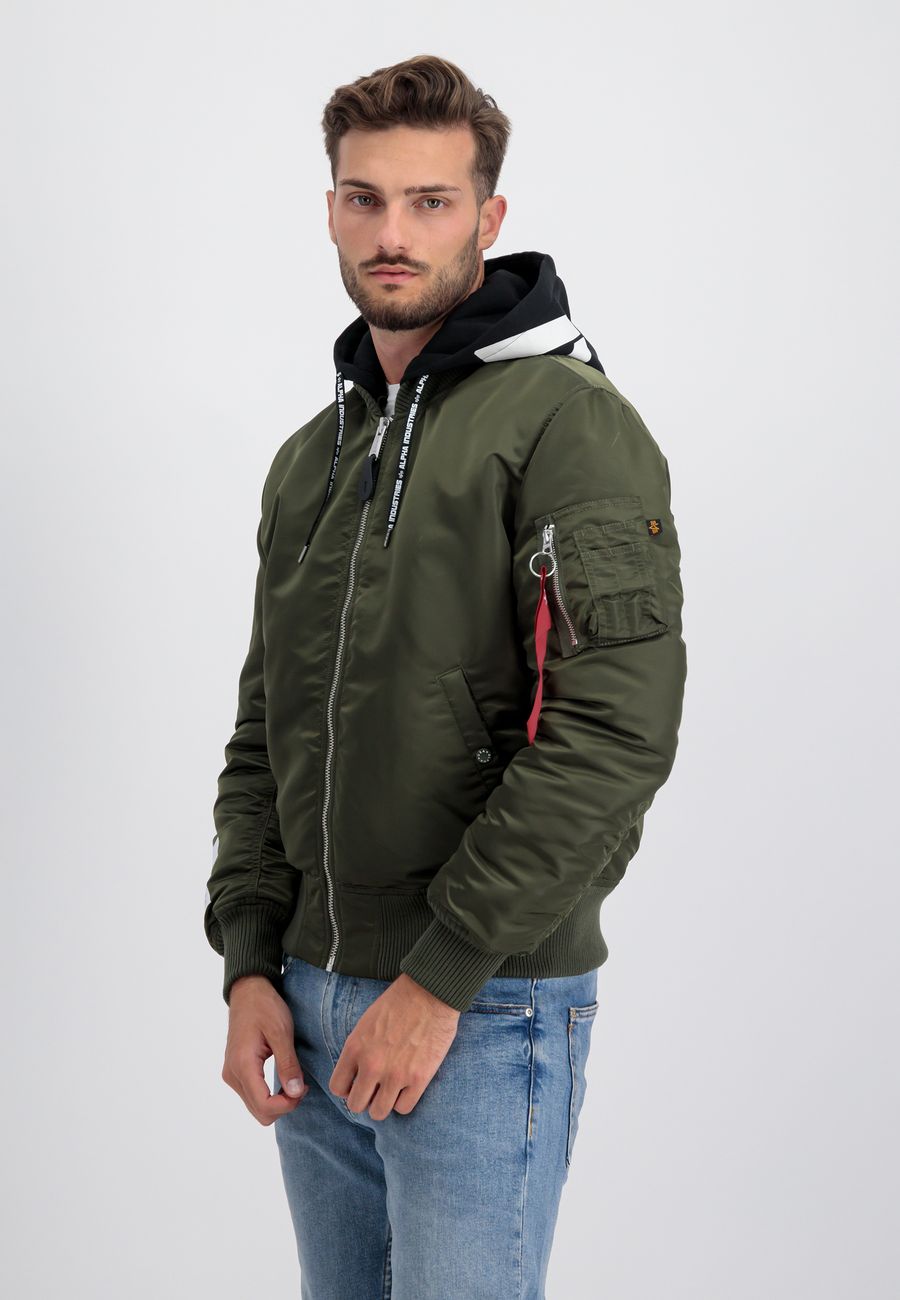 ALPHA INDUSTRIES MA-1 ZHP Herren Bomberjacke mit Kapuze