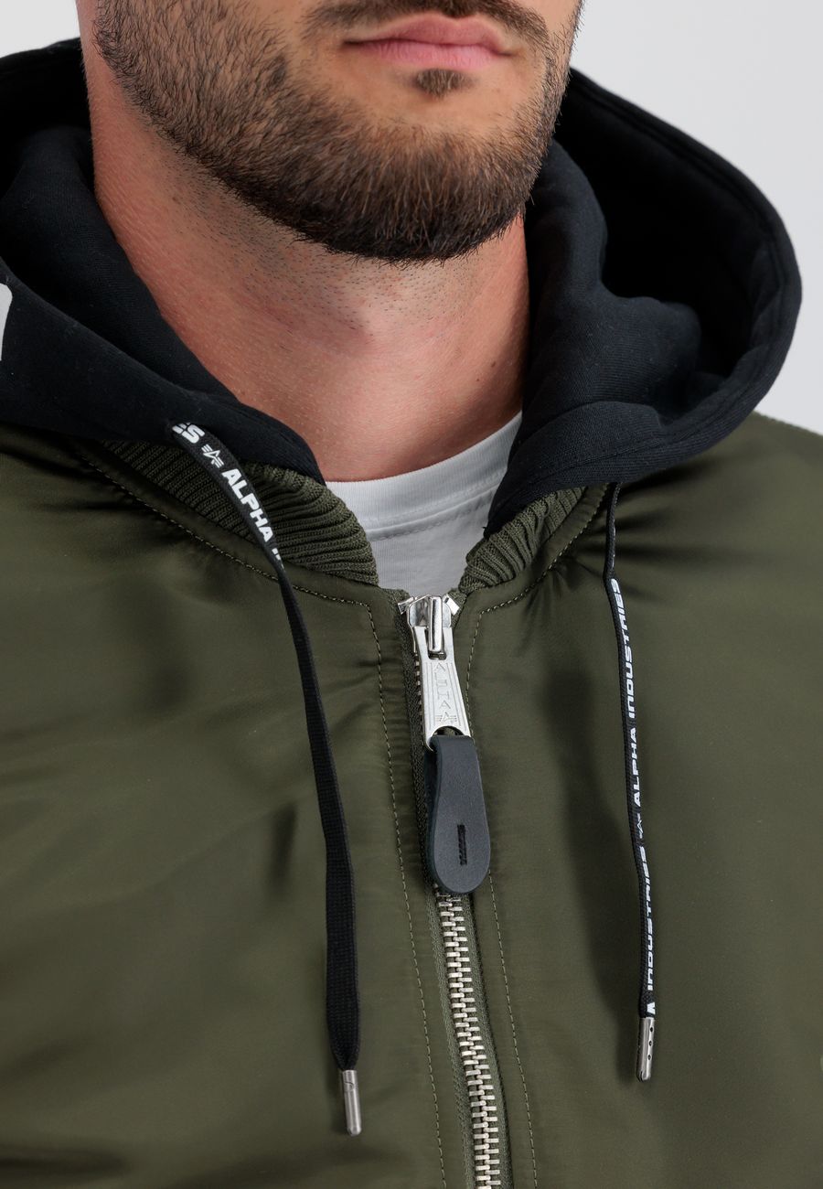 ALPHA INDUSTRIES MA-1 ZHP Herren Bomberjacke mit Kapuze