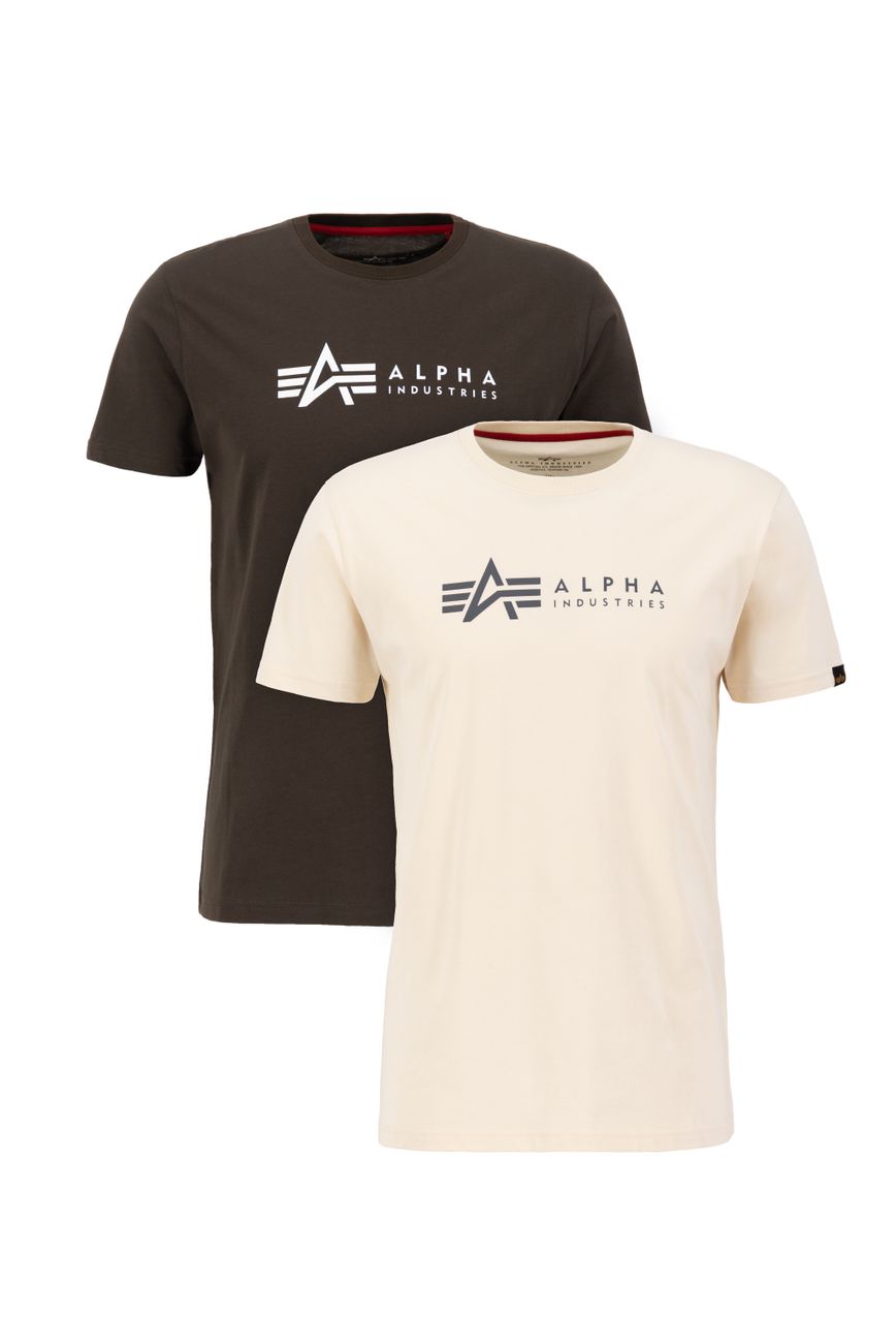 ALPHA INDUSTRIES ALPHA LABEL T 2 PACK Herren T-Shirt