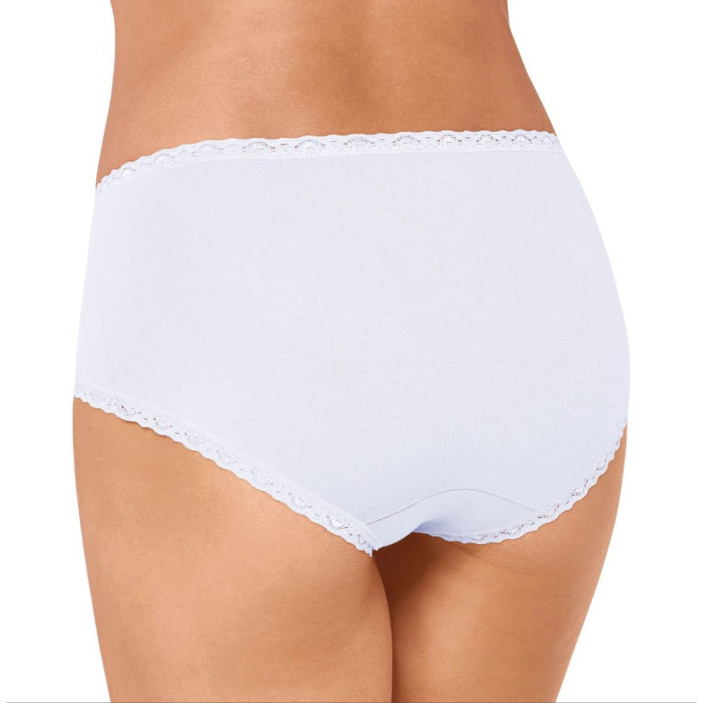 Sloggi 24/7 Cotton Lace Midi Damen Slips 3er Pack aus natürlicher Baumwolle
