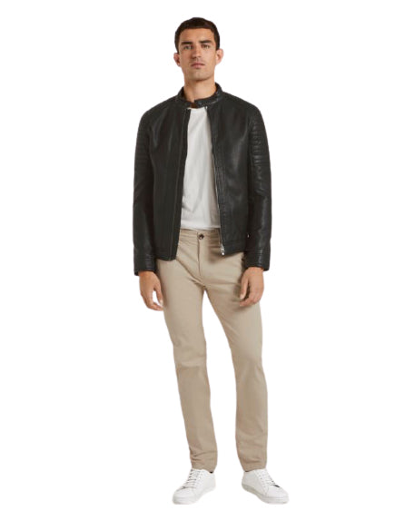 Tom Tailor Herren Travis Slim Chino Hose im Washed-Look