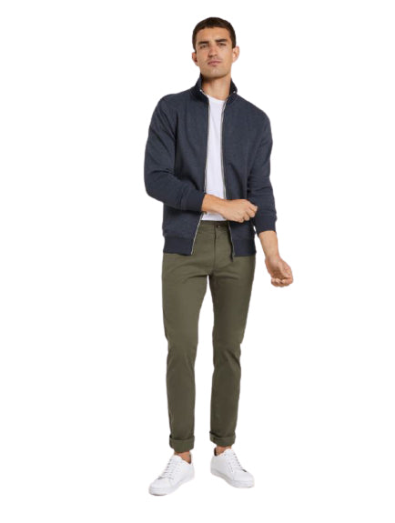 Tom Tailor Herren Travis Slim Chino Hose im Washed-Look