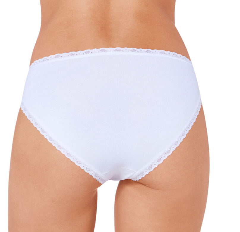 Sloggi 24/7 Cotton Lace Tai Damen Slips 3er Pack aus natürlicher Baumwolle