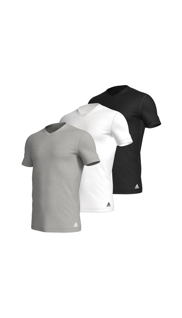 ADIDAS ACTIVE CORE COTTON V-NECK T-SHIRT 3er PACK Herren T-Shirt