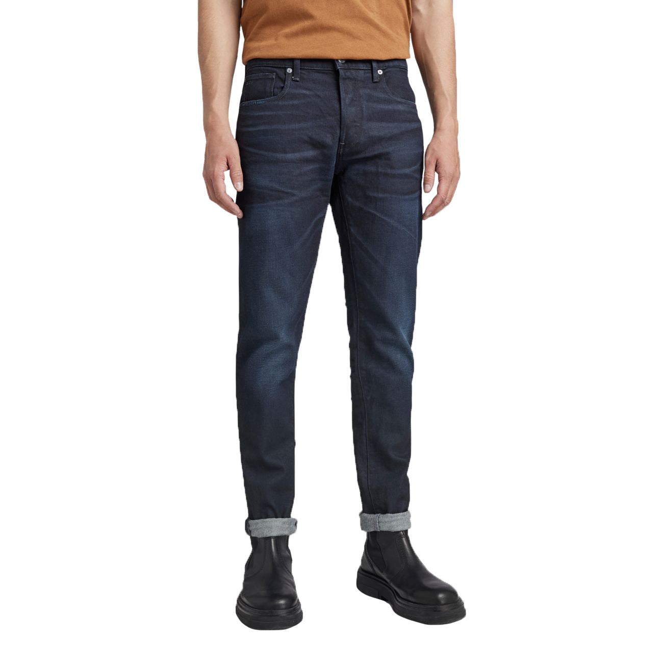 G-STAR RAW DENIM 3301 SLIM WORN IN NAVAL BLUE Herren Jeans