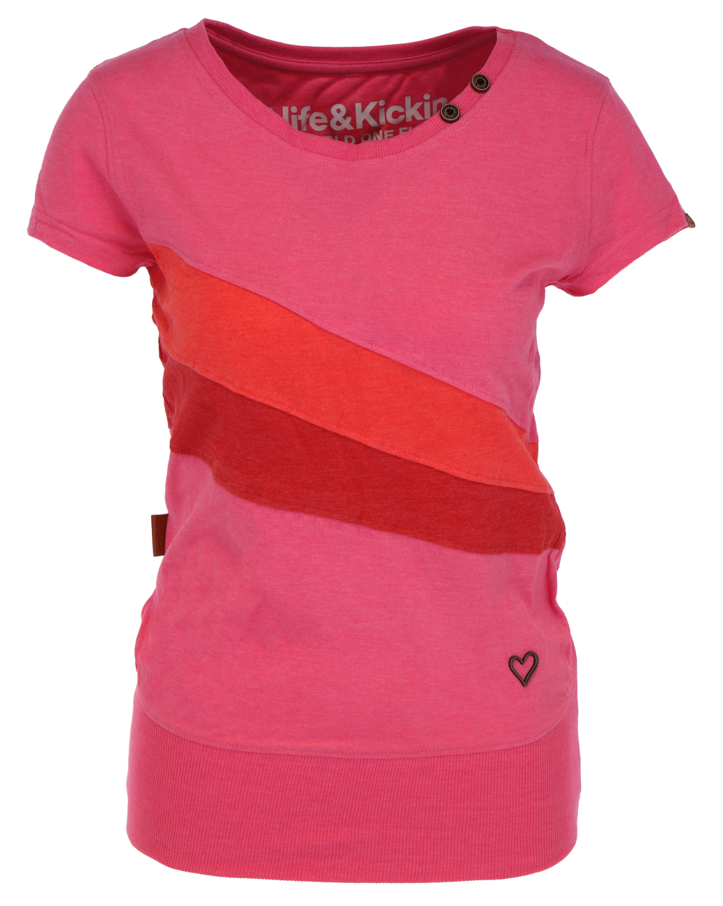 ALIFE AND KICKIN CLEA AK SHIRT Damen T-Shirt Color-Block-Design