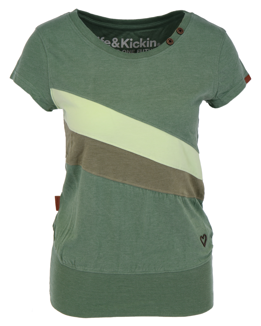 ALIFE AND KICKIN CLEA AK SHIRT Damen T-Shirt Color-Block-Design