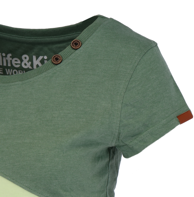 ALIFE AND KICKIN CLEA AK SHIRT Damen T-Shirt Color-Block-Design