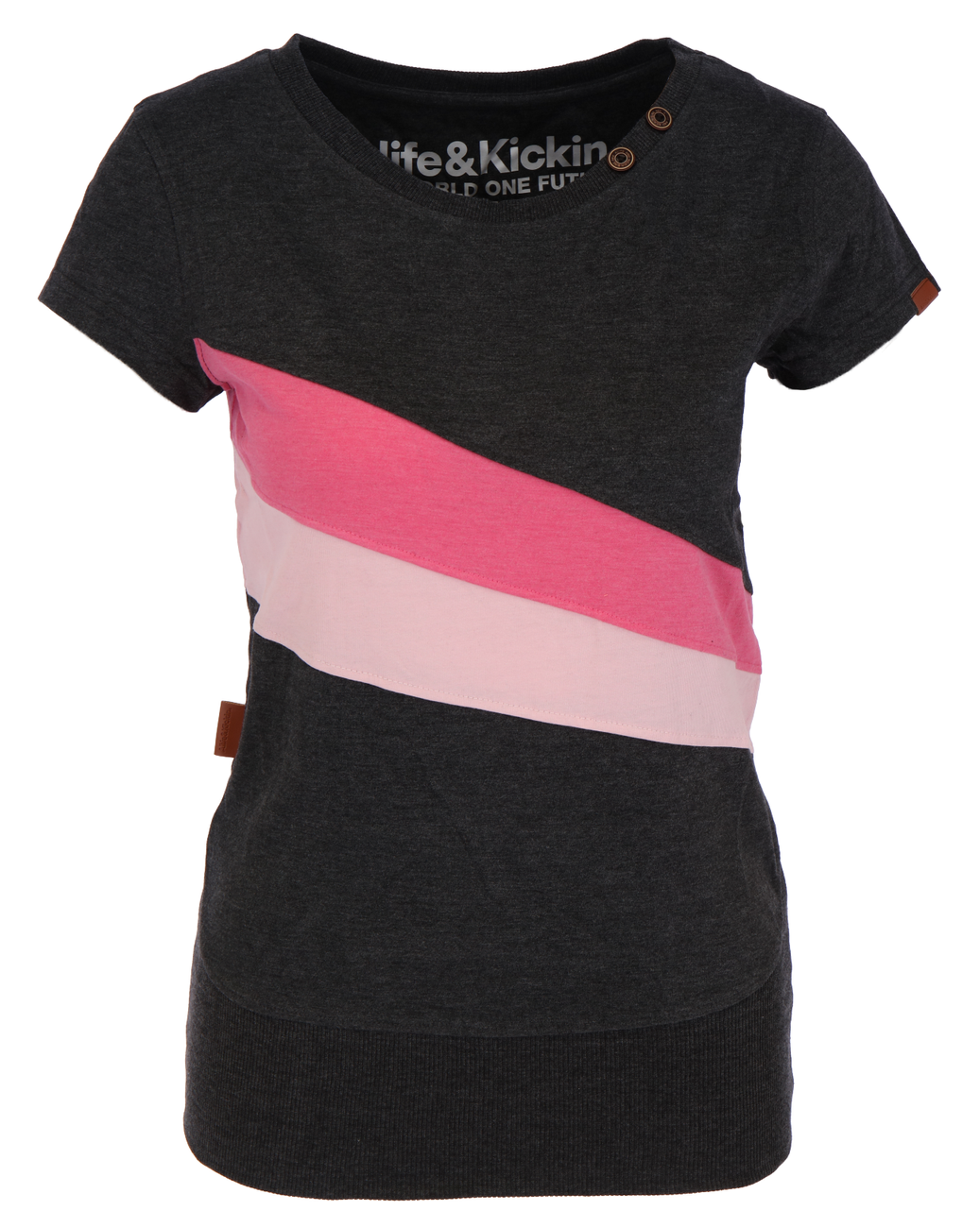 ALIFE AND KICKIN CLEA AK SHIRT Damen T-Shirt Color-Block-Design