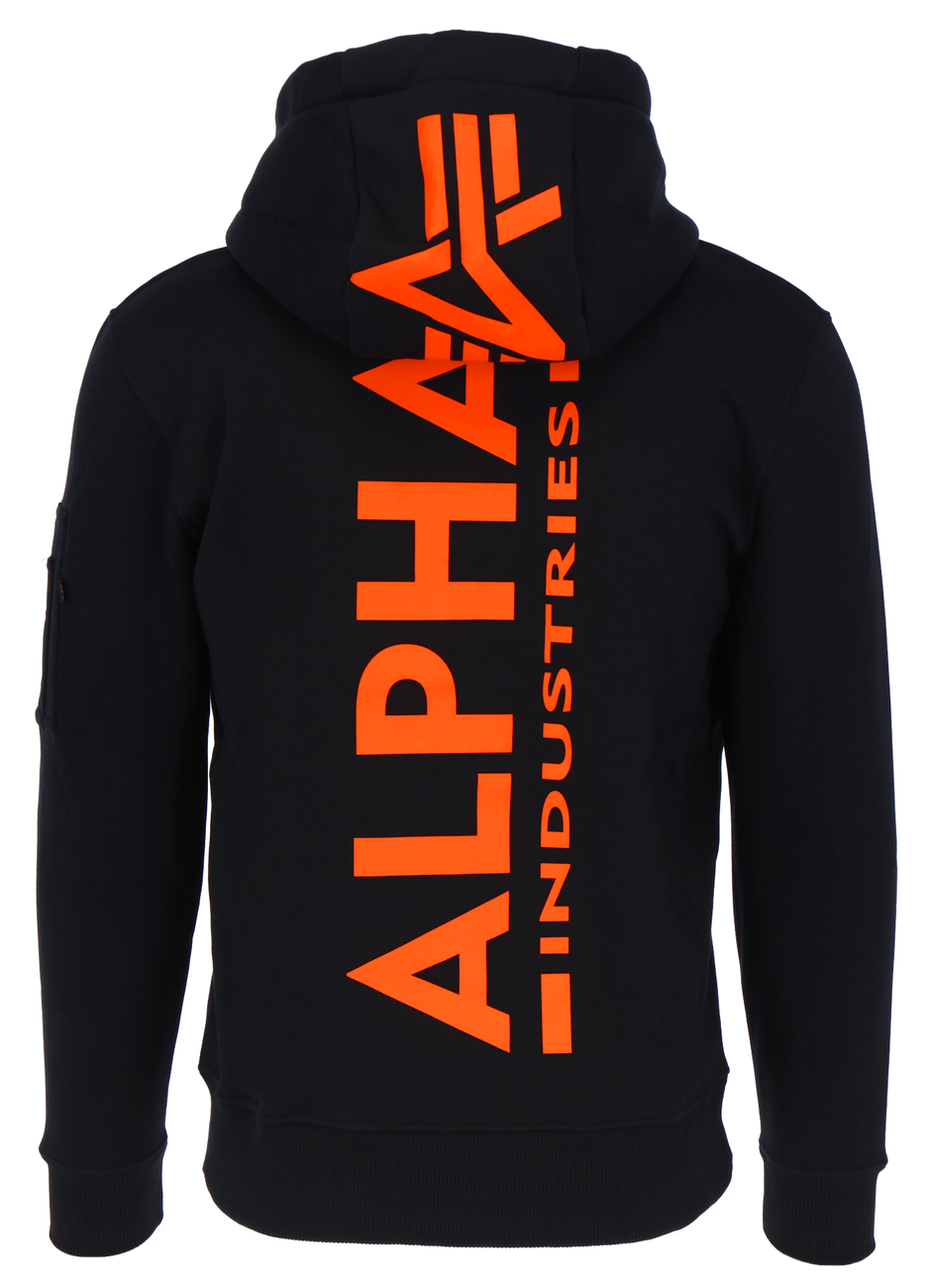 ALPHA INDUSTRIES BACK PRINT HOODY REFLECTIVE PRINT Herren Kapuzenpullover