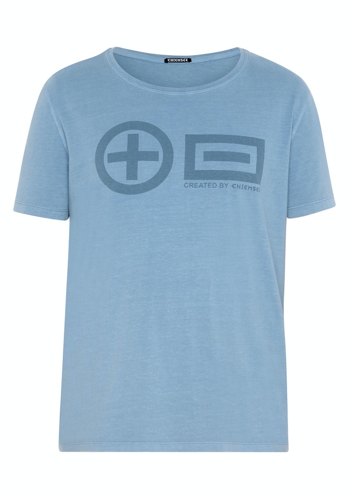 CHIEMSEE MEN T-SHIRT REGULAR FIT HERREN T-SHIRT MIT PLUSMINUS FRONTPRINT