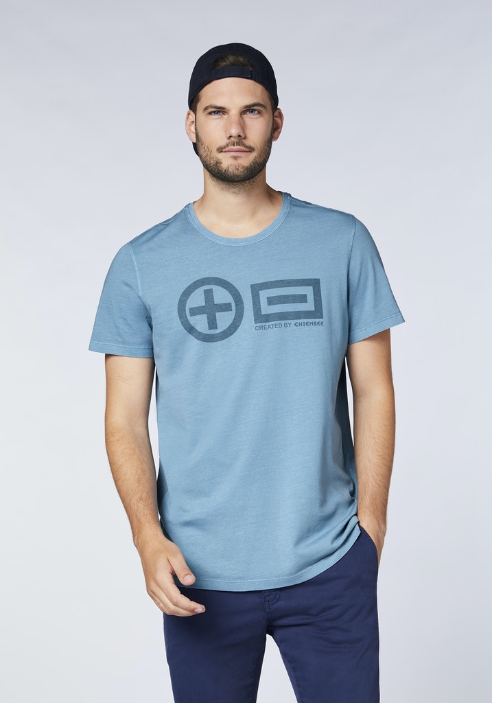 CHIEMSEE MEN T-SHIRT REGULAR FIT HERREN T-SHIRT MIT PLUSMINUS FRONTPRINT