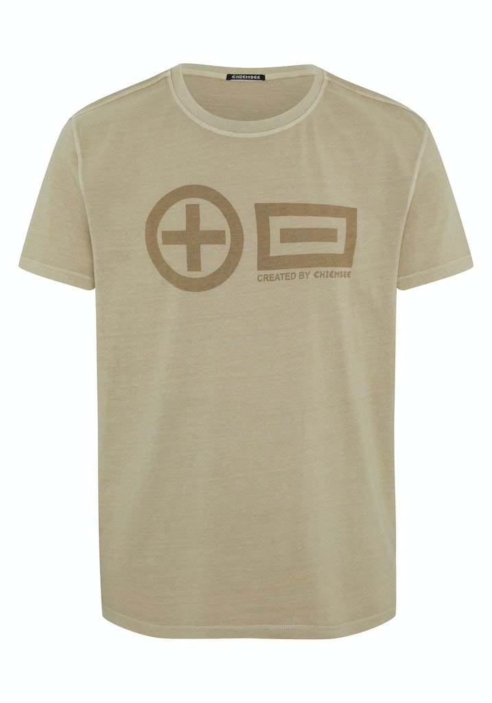 CHIEMSEE MEN T-SHIRT REGULAR FIT HERREN T-SHIRT MIT PLUSMINUS FRONTPRINT