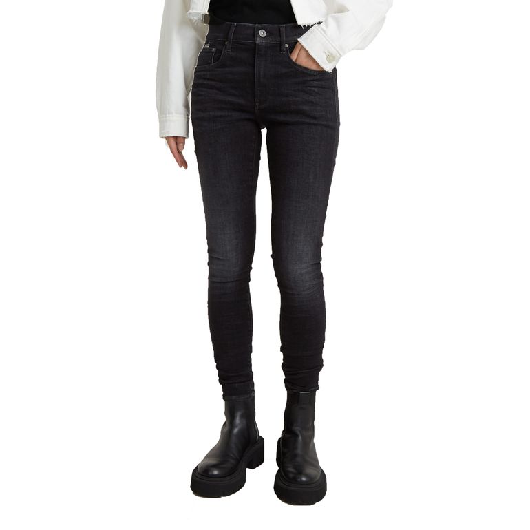 G-STAR RAW DENIM 3301 SKINNY WMN Faded Black Magnet Damen Jeans