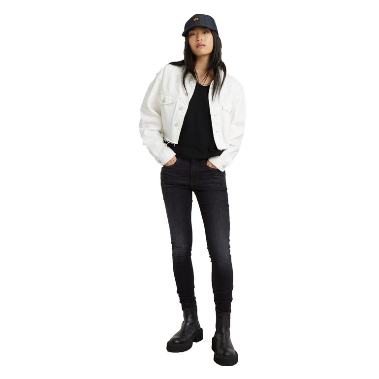 G-STAR RAW DENIM 3301 SKINNY WMN Faded Black Magnet Damen Jeans