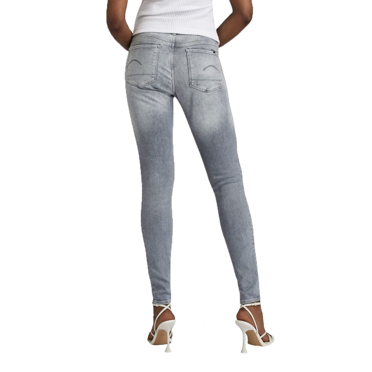 G-STAR RAW DENIM 3301 SKINNY WMN Sun Faded Glacier Grey Damen Jeans