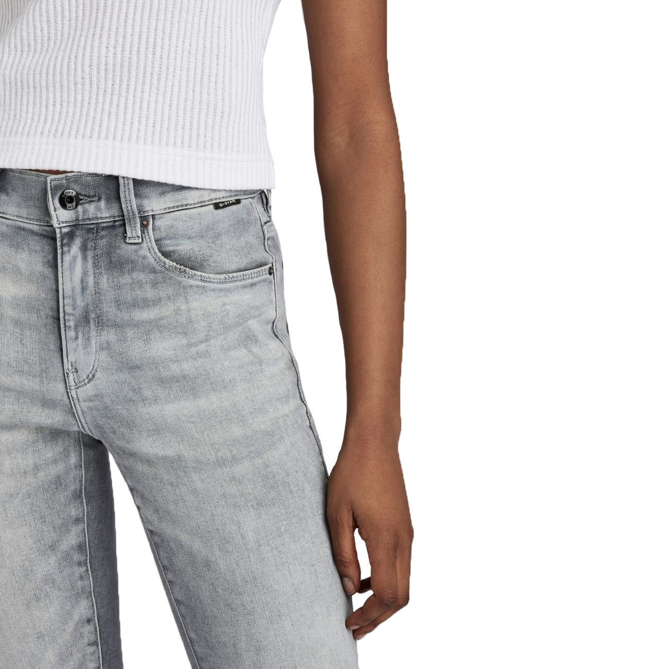 G-STAR RAW DENIM 3301 SKINNY WMN Sun Faded Glacier Grey Damen Jeans