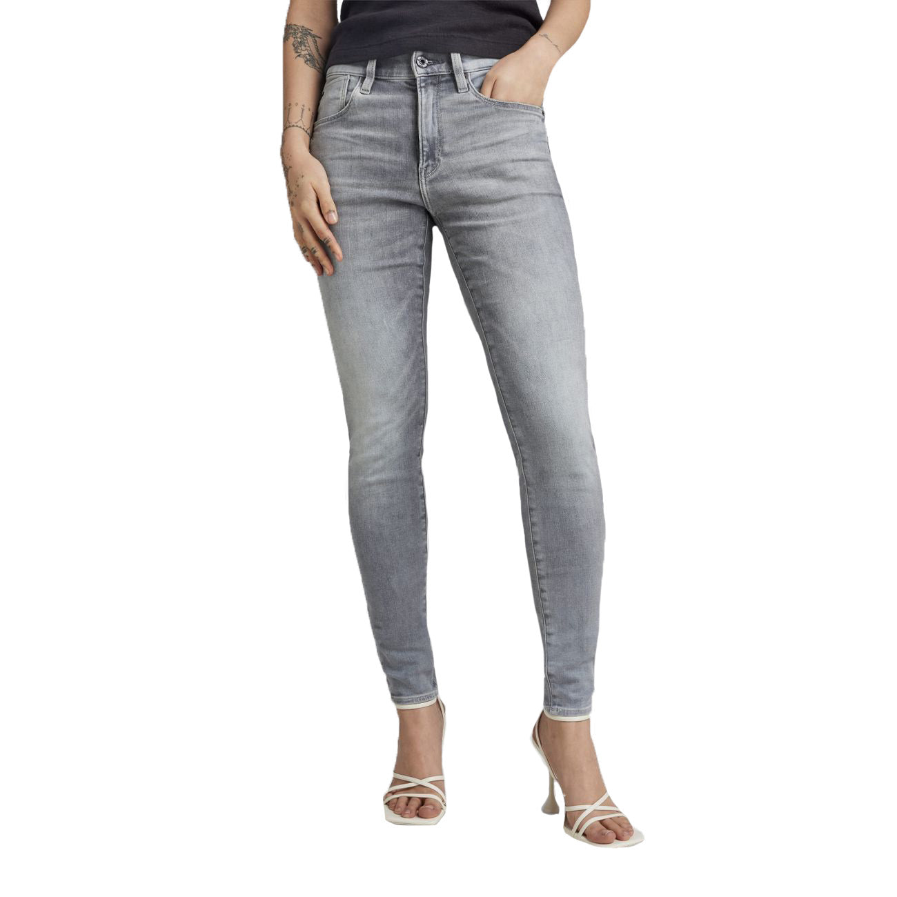 G-STAR RAW DENIM LHANA SKINNY WMN Sun Faded Glacier Grey Damen Jeans