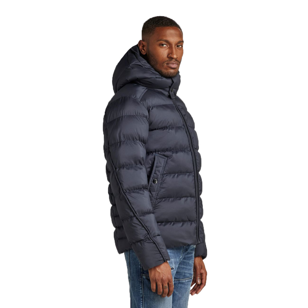 G-STAR RAW DENIM G-WHISTLER PADDED HOODED JACKET Herren Winter Steppjacke