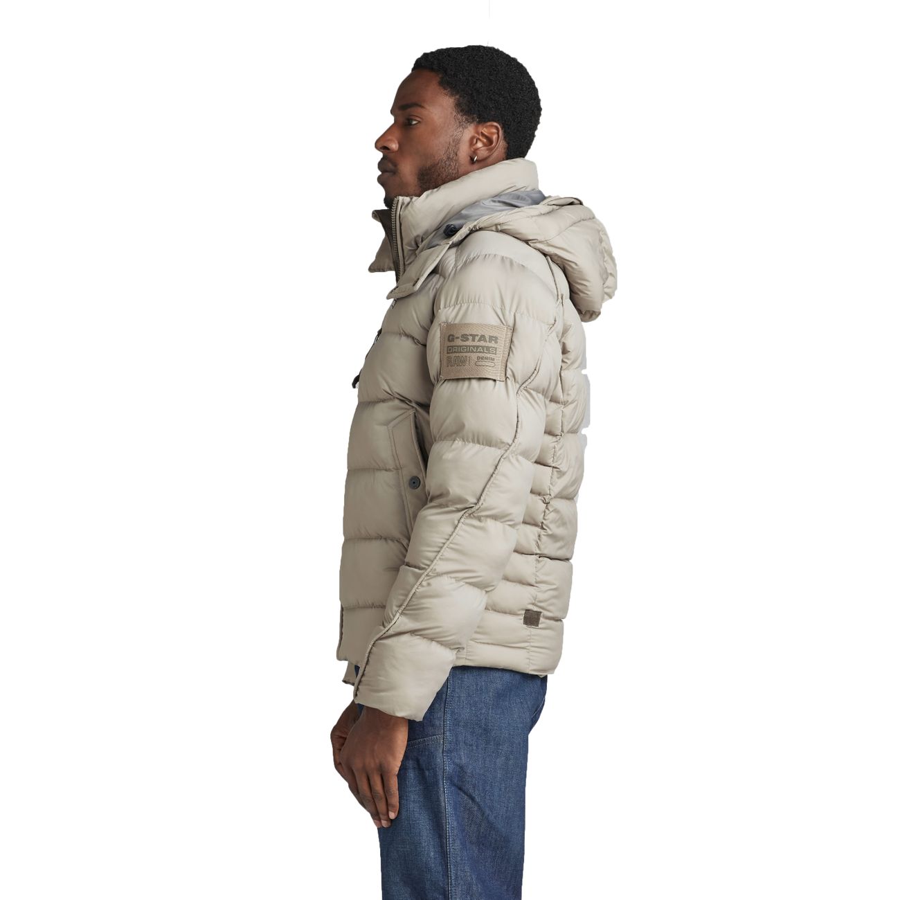 G-STAR RAW DENIM G-WHISTLER PADDED HOODED JACKET Herren Winter Steppjacke