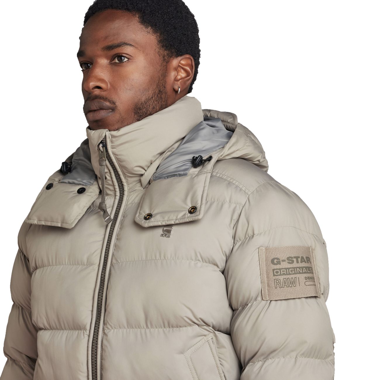 G-STAR RAW DENIM G-WHISTLER PADDED HOODED JACKET Herren Winter Steppjacke