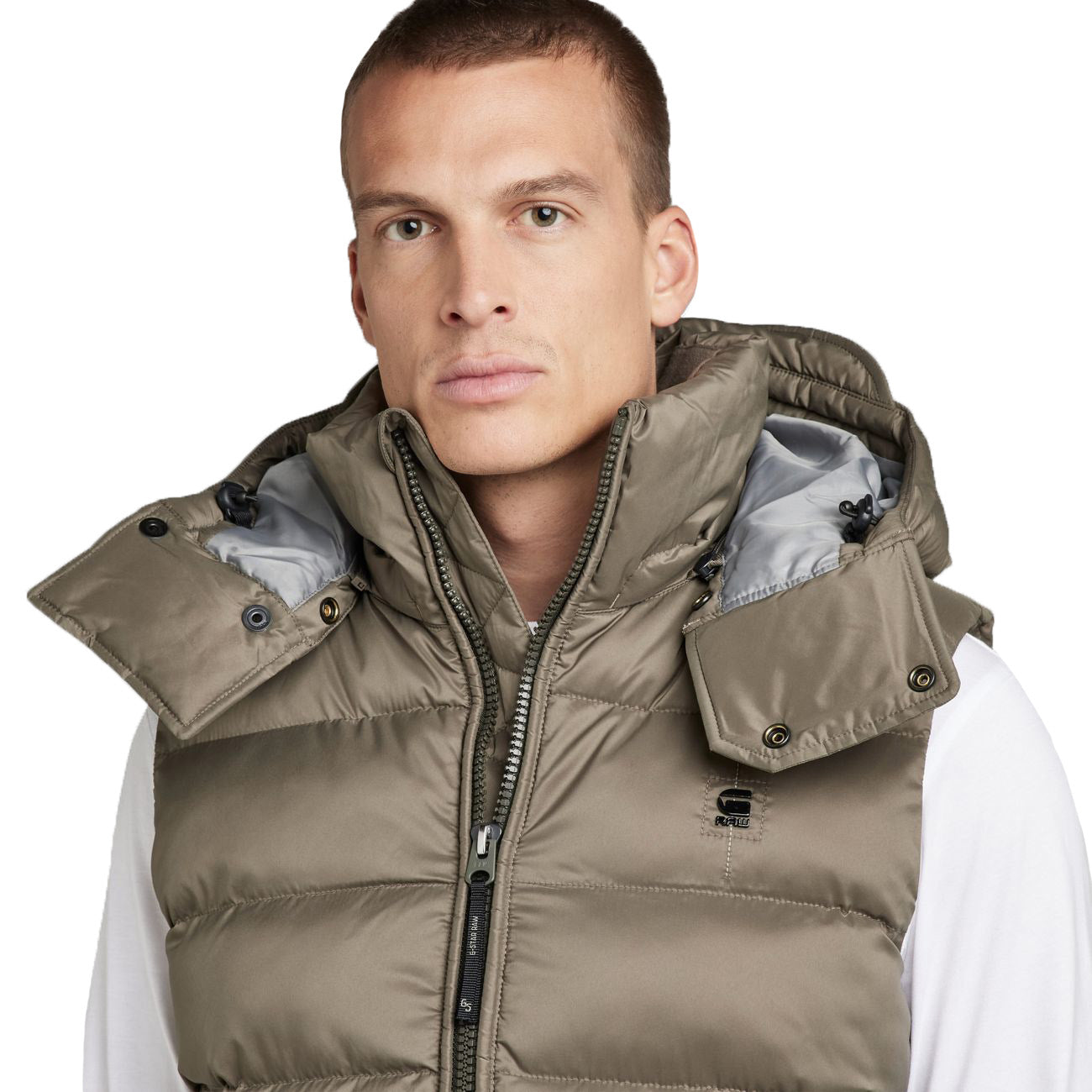 G-STAR RAW DENIM G-WHISTLER PADDED HOODED VEST Herren Weste