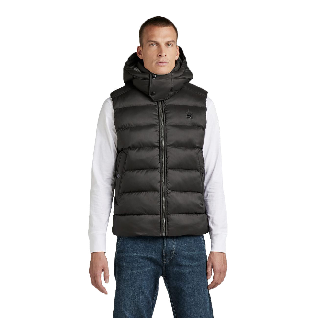 G-STAR RAW DENIM G-WHISTLER PADDED HOODED VEST Herren Weste