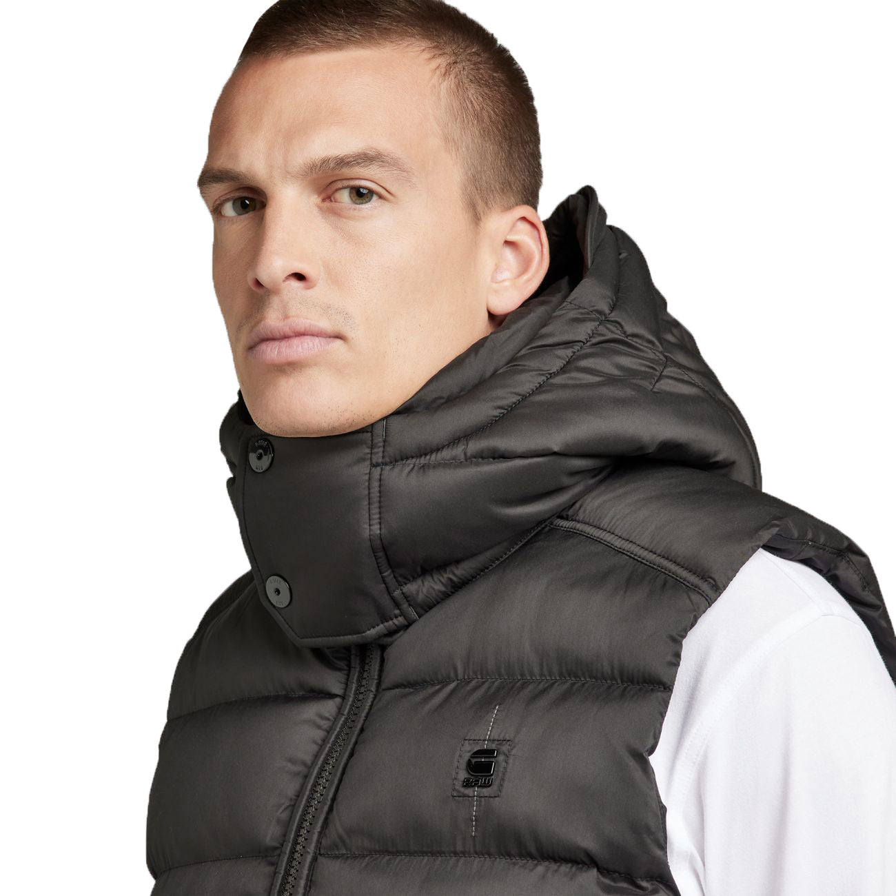 G-STAR RAW DENIM G-WHISTLER PADDED HOODED VEST Herren Weste