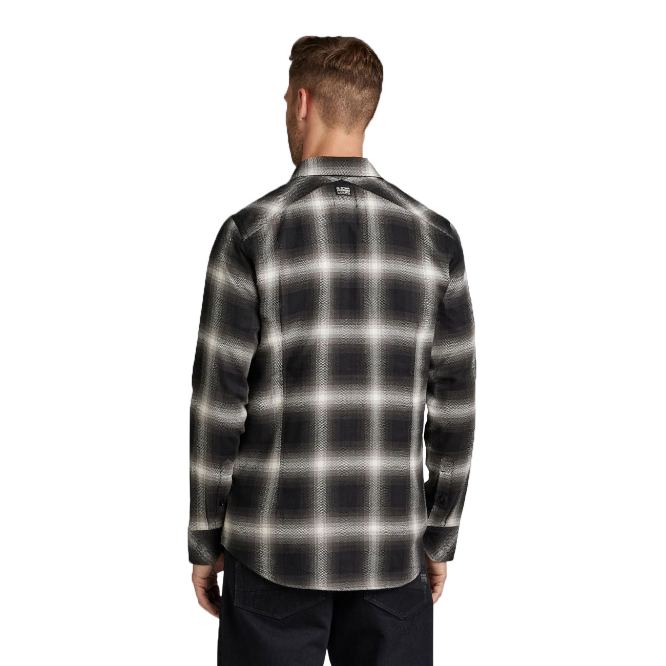 G-STAR RAW DENIM SLANT POCKET SLIM SHIRT Herren Langarm Karohemd