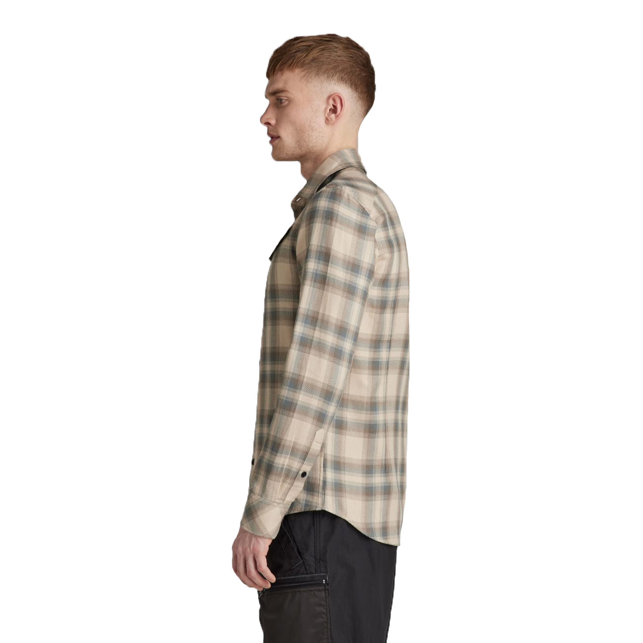 G-STAR RAW DENIM SLANT POCKET SLIM SHIRT Herren Langarm Karohemd