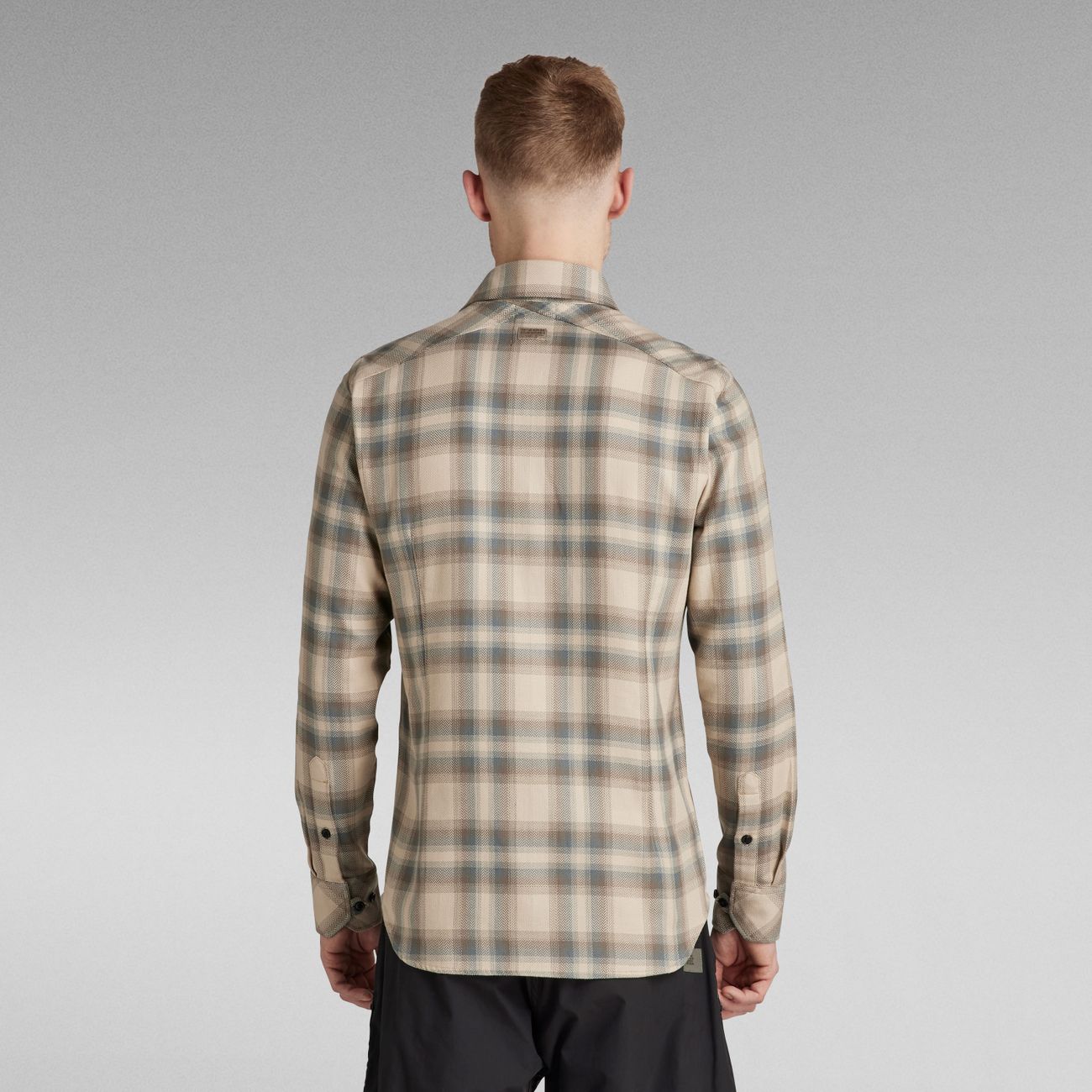 G-STAR RAW DENIM SLANT POCKET SLIM SHIRT Herren Langarm Karohemd