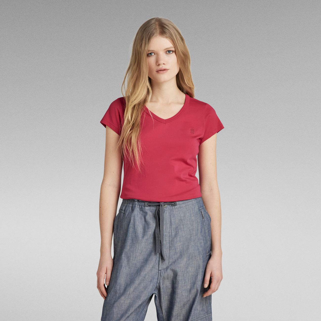 G-STAR RAW DENIM EYBEN SLIM V WMN S/S Damen T-Shirt