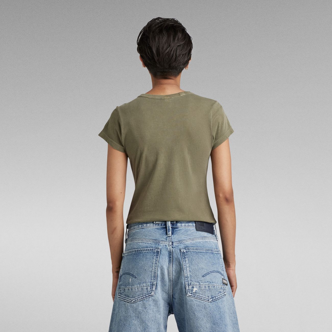 G-STAR RAW DENIM EYBEN SLIM V WMN S/S Damen T-Shirt