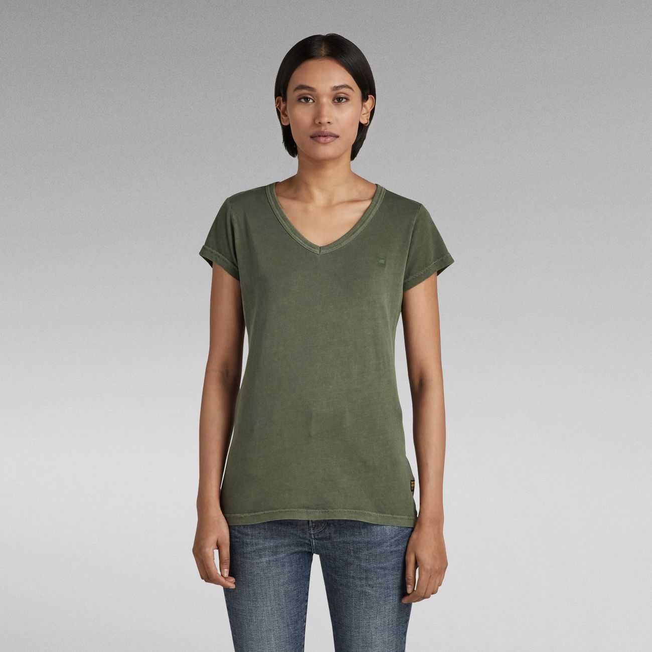 G-STAR RAW DENIM EYBEN SLIM V WMN S/S Damen T-Shirt