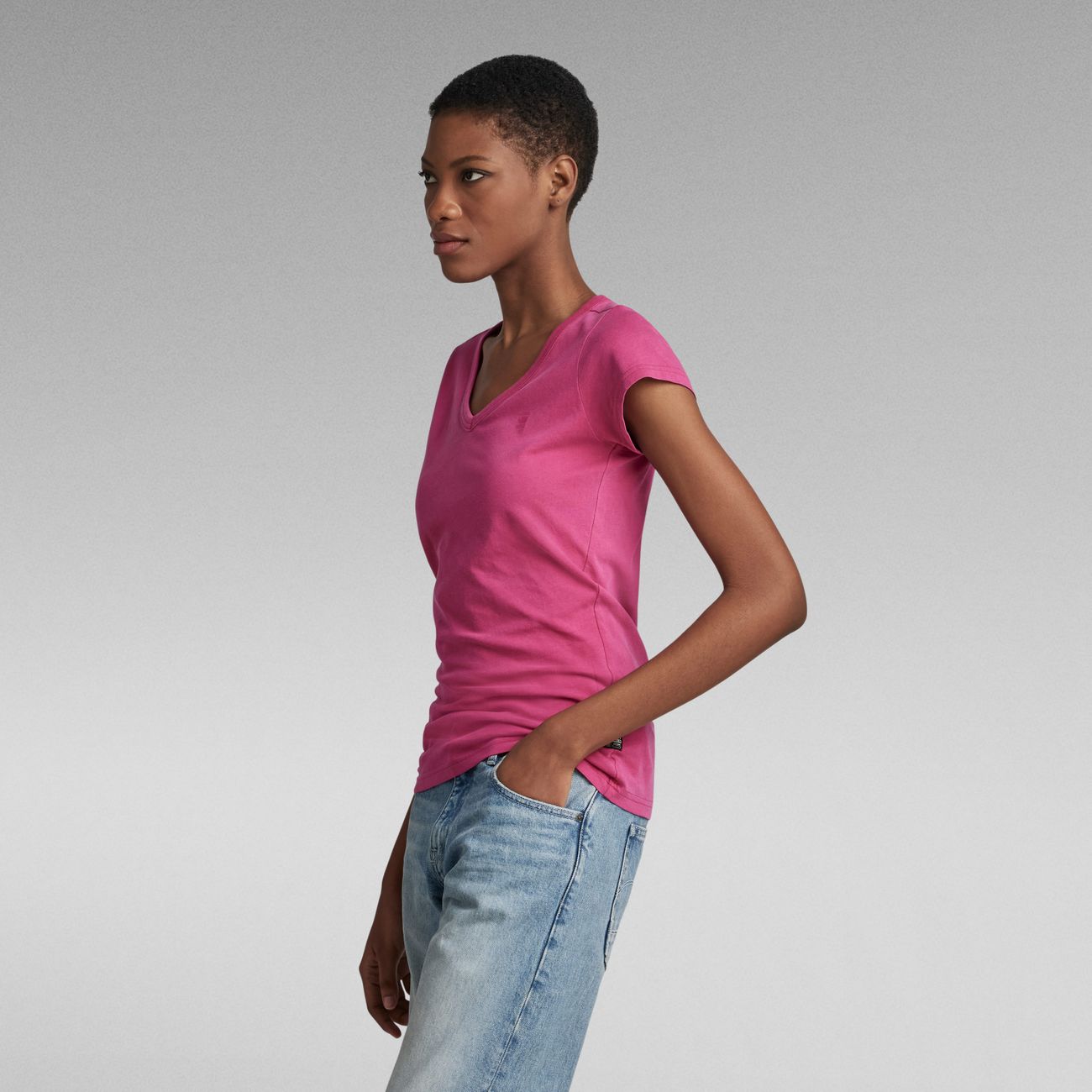 G-STAR RAW DENIM EYBEN SLIM V WMN S/S Damen T-Shirt